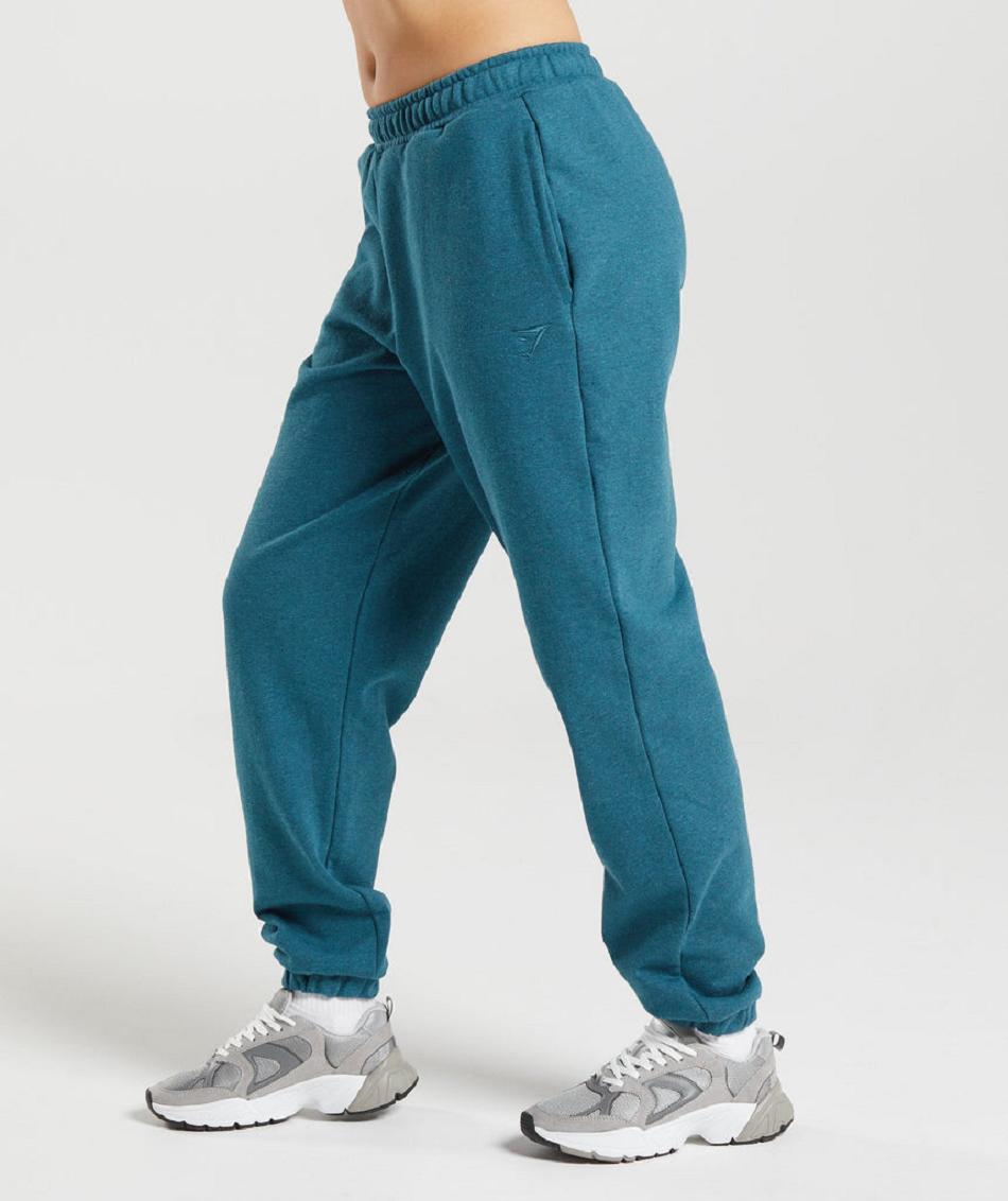 Spodnie Do Biegania Damskie Gymshark Rest Day Sweats Szare Niebieskie | PL 2187XYU